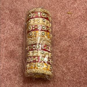 Red and Gold Bangle Set